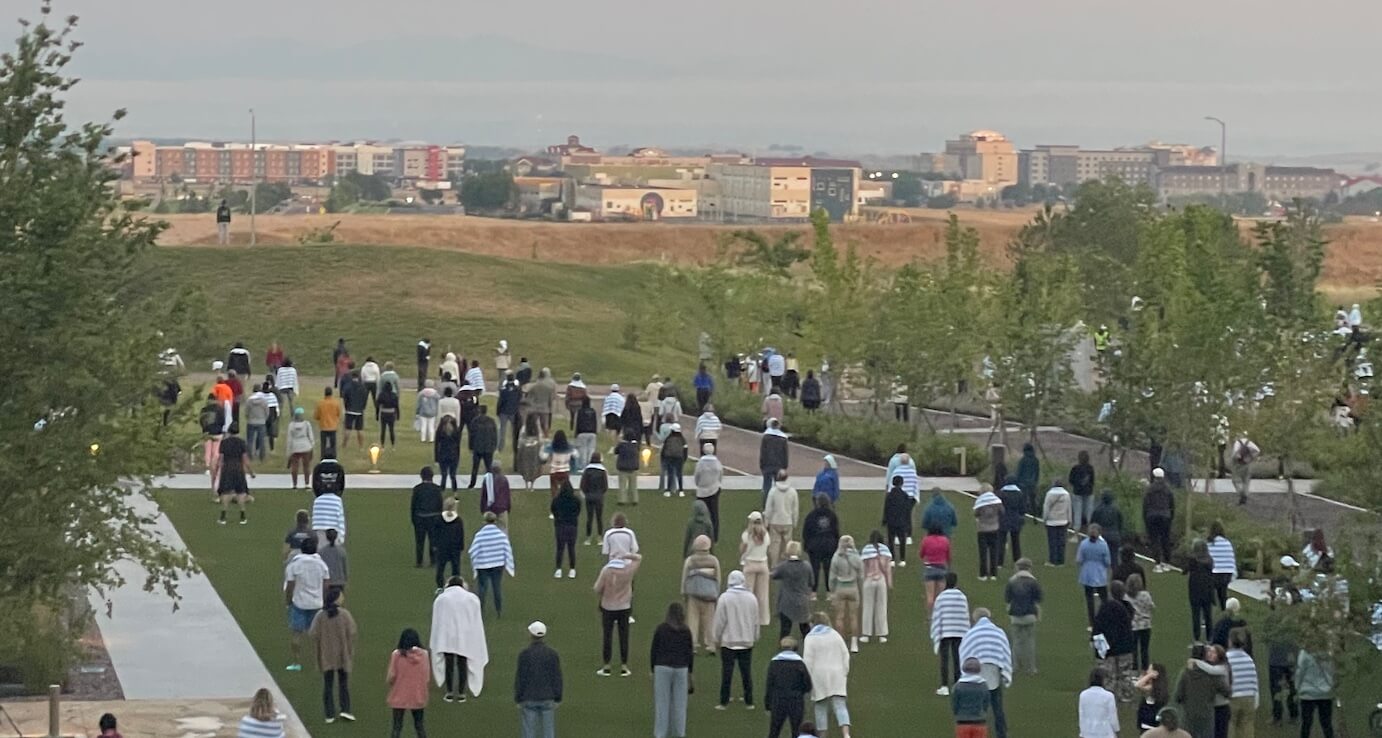 Group walking meditation at Dr Joe Dispenza retreat