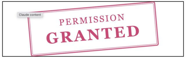 Permission granted