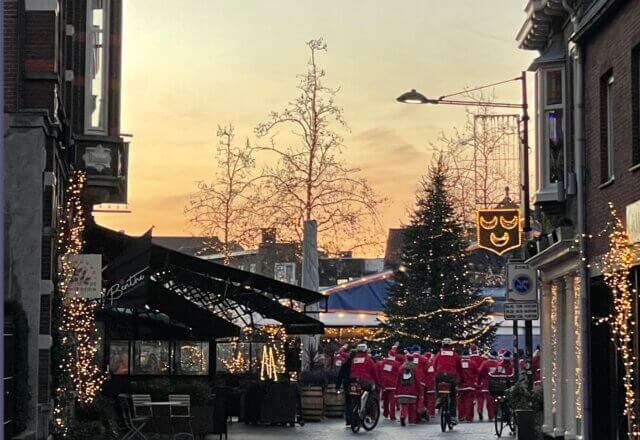 Santa run on bikes