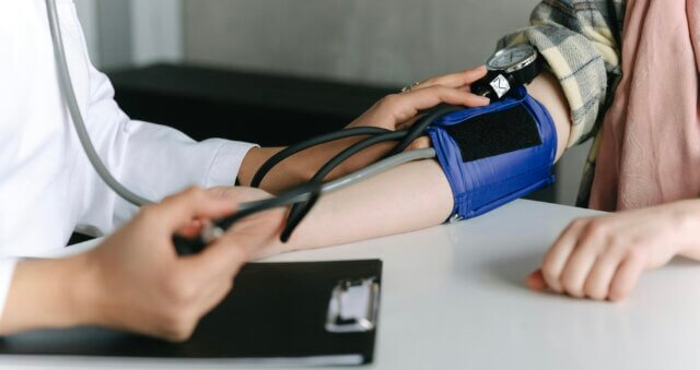 measuring blood pressure